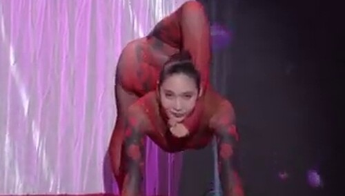 美女杂技演员高难度柔术 身体逆天扭曲惊艳全场