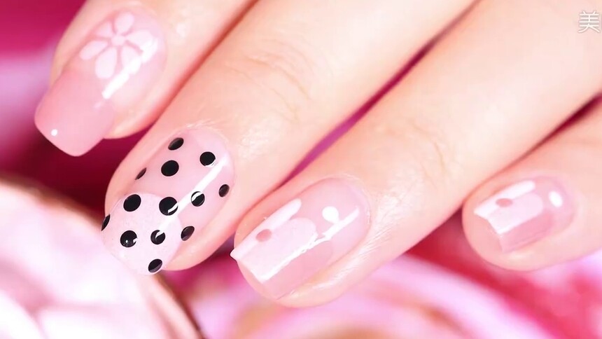【美啦Beauty】波点系粉色少女心美甲