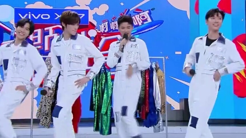 快乐彩蛋：什么画风！熊梓淇领衔威神V齐跳《好嗨哟》