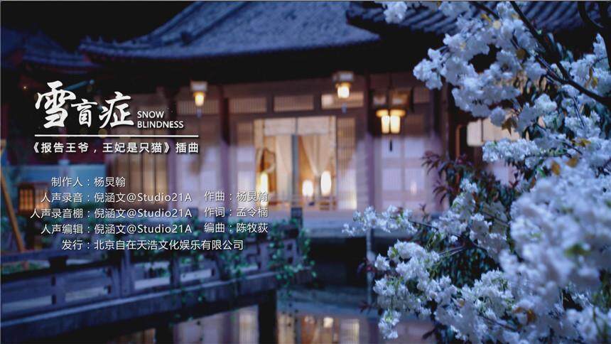 杨炅翰《雪盲症》（网络剧《报告王爷，王妃是只猫》插曲）