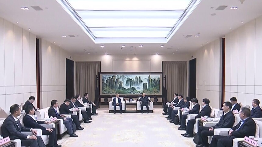 湖南：许达哲与徐直军一行座谈
