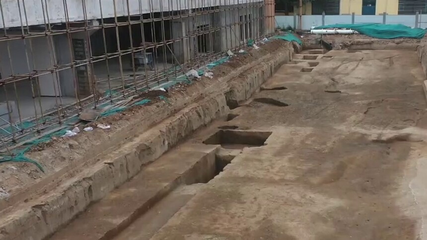 新华全媒+｜安阳殷墟新发现大型道路 洹河北岸道路系统初现