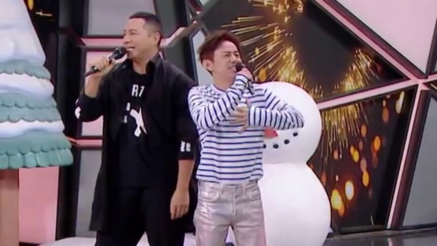 何老师巅峰形象了 何炅谷智鑫霸气演绎《霸王别姬》