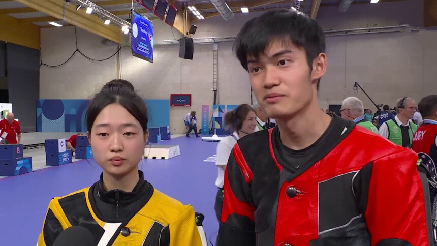 巴黎奥运会 | 首金得主这样说！黄雨婷/盛李豪：能够为国争光很开心