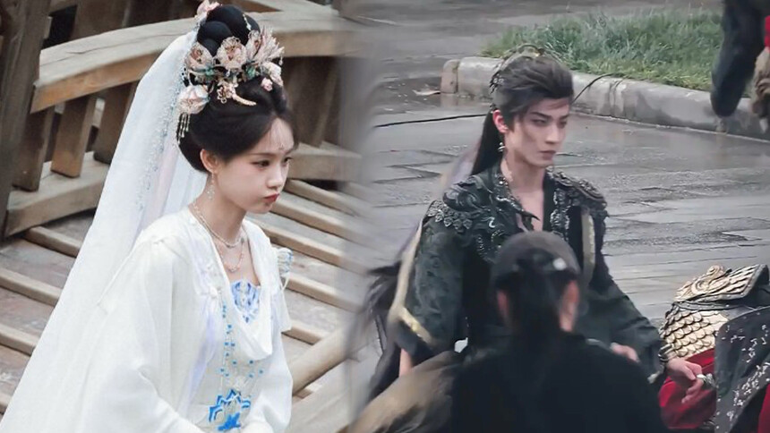 李一桐陈鑫海《古乐风华录》路透 甜蜜互动氛围超好