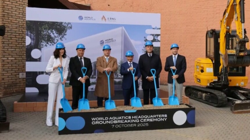 世界泳联全球总部在布达佩斯举行奠基仪式