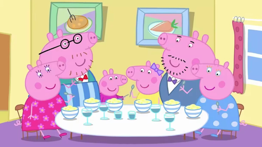 佩奇刚刷牙，还是忍不住要吃美味冰淇淋