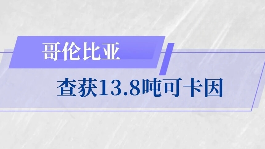 哥伦比亚查获13.8吨可卡因