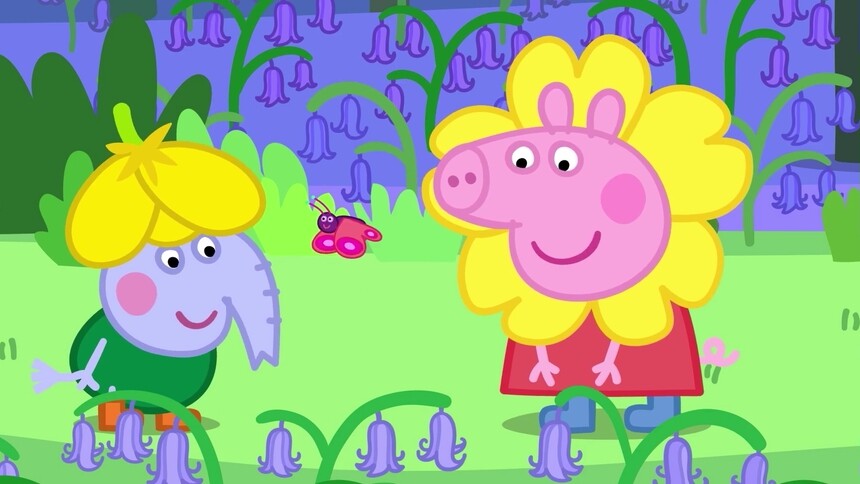 佩奇和伙伴们认识了很多漂亮的野花