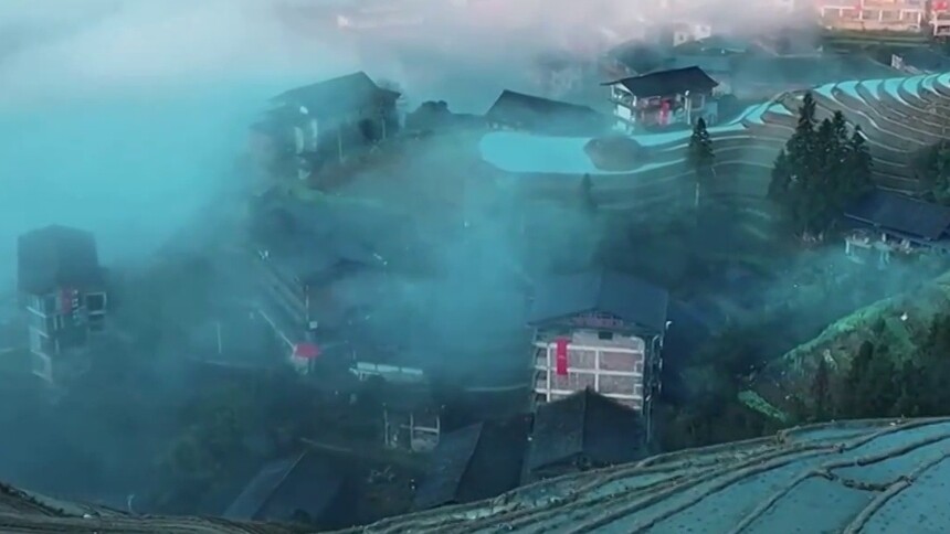 秀我中国｜疑似天宫落人间！龙脊梯田雨后美如画