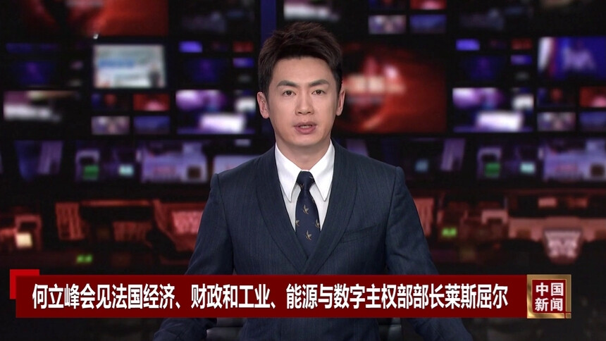 何立峰会见法国经济、财政和工业、能源与数字主权部部长莱斯屈尔