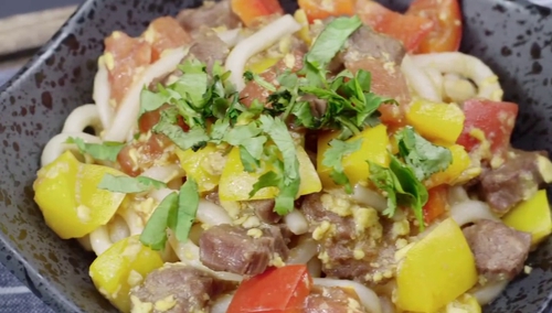 【陛下开饭了】牛肉炒乌冬