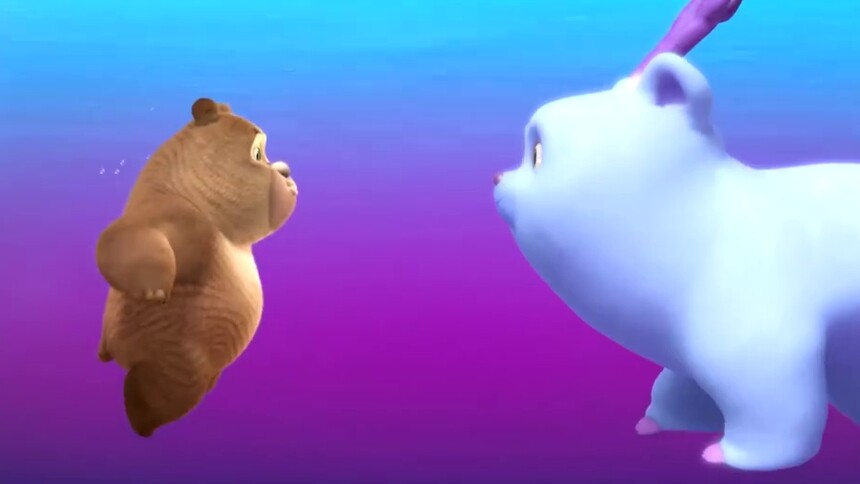 熊出没之雪岭熊风片段熊二大白熊互生情愫