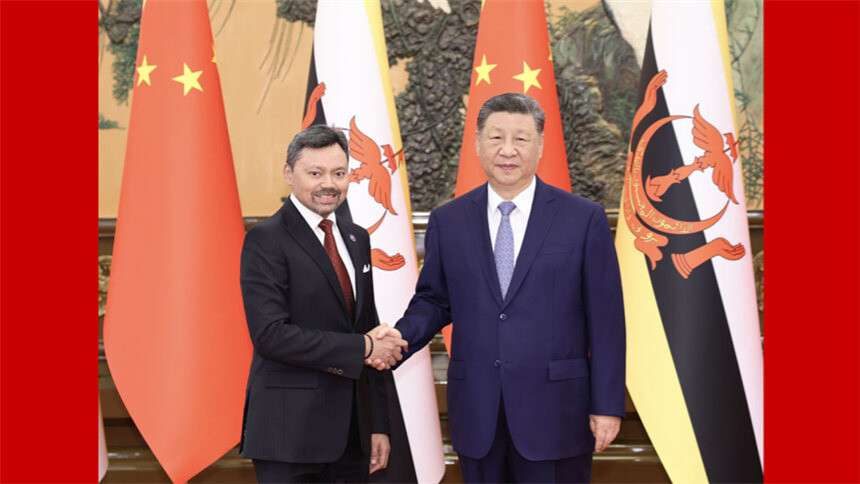 习近平会见文莱王储