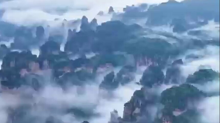 夏雨过后 张家界解锁限定云海模式